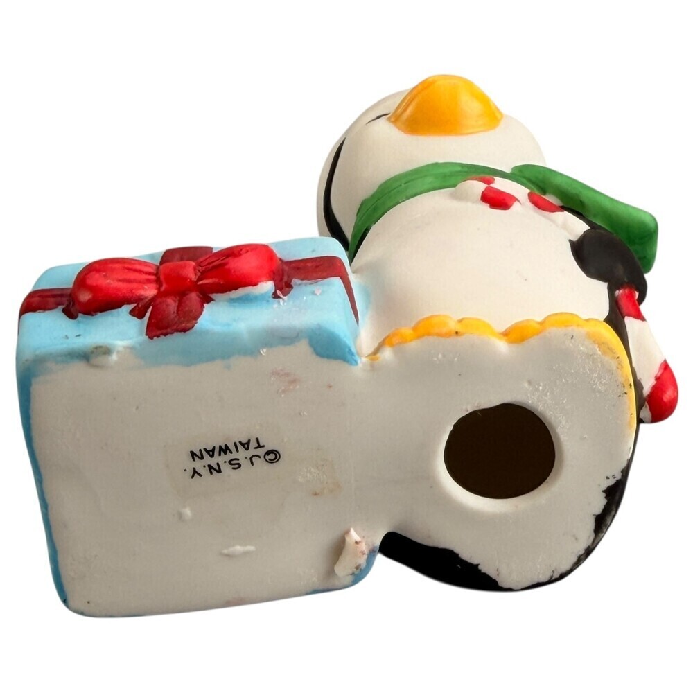 Christmas Candle Holders Set of 2 Mouse Penguin Holiday Friends Original Box - Picture 12 of 14